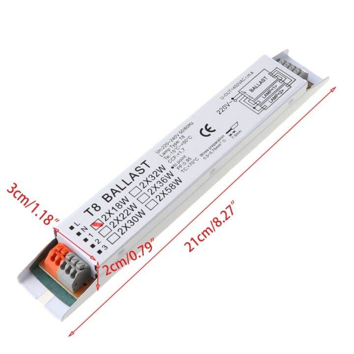 T8 220240V AC 2x58W Wide Voltage Electronic Ballast Fluorescent Lamp