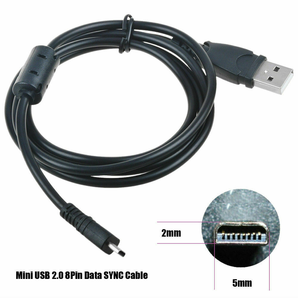 SLLEA USB DC Charger+Data SYNC Cable Cord for Panasonic Camera Lumix DMC-ZS25 DMC-TZ35