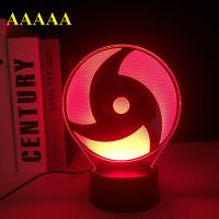 Anime Figure Sharingan 3D Lamp Cool Touch Sensor Colorful LED Nightlight For Child Birthday Gift Bedroom Decor Light