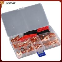 UMMEAX ลวดเชื่อมทองแดง AWG12 10 8 6 4 2,SC6-SC35พร้อมท่อหดความร้อนปลายสายแบตเตอรี่หางปลา5แบบ10ขนาด10ขนาด