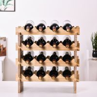 Classical wooden Wine Bottles Holder Wine Storage Rack Stand Storage Rack Bar Drinking Display Shelf Free combination DIY