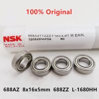 50pcs original NSK high speed bearing 688AZ 8*16*5mm 688ZZ L-1680HH precision miniature ball bearings 8x16x5 mm motor bearing Axles  Bearings Seals