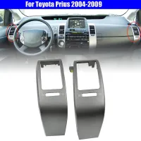 1Pair A/C Dashboard Air Outlet Trim Frame Left Right Side Car Accessories Silver-Gray for Toyota Prius 2004-2009