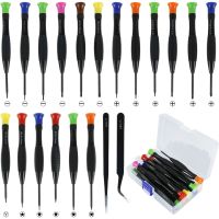 【CW】 20Pcs Magnetic Screwdriver Set Function Eyeglasses Repairing Tools