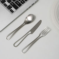 Ins ชุดช้อนส้อมสแตนเลส Flatware Western ส้อมขนมช้อนสเต็กมีดเค้กช้อน Silverware ชุดอุปกรณ์ครัว