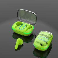 The New Fashion and Colorful Macaron Smart Digital Display Cool Three-color Breathing Light Wireless Bluetooth Headset