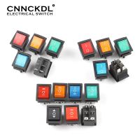 1 pcs KCD4 6Pin 31X26mm Power Rocker Switch 2/3 Position Boat Button Switch Latching with Light16A 250VAC 20A 125VAC On-Off-on