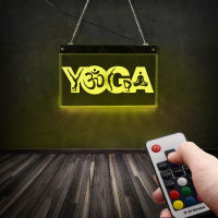 Yoga Positions Love Shaped LED Neon Sign Yogi Meditation Lighting Wall Art Décor Yoga Studio LED Open Sign for Business Displays