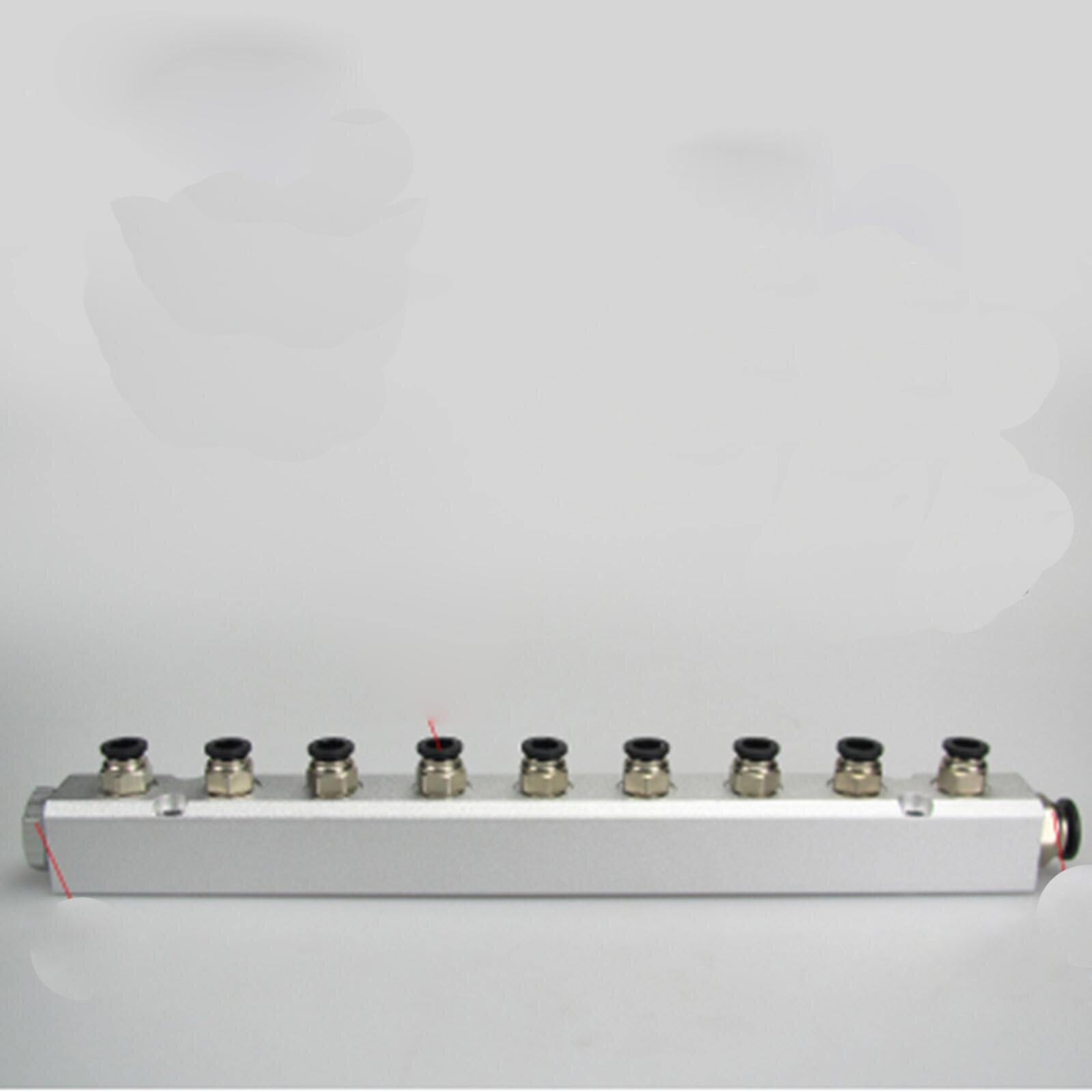 A Kit 30x30mm 2-10 Way Pneumatic Air Manifold Splitter With Push Fit Coupler 