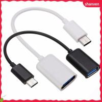 SHANXEN สายส่งข้อมูลอะแดปเตอร์ OTG ไมโคร USB ต่อ USB 2.0สายเคเบิลตัวผู้เป็นตัวเมีย