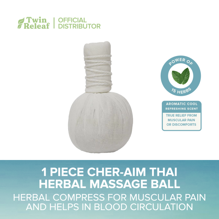 Twin Releaf CHERAIM Thai Herbal Massage Ball [Relieves Muscular Pain ...