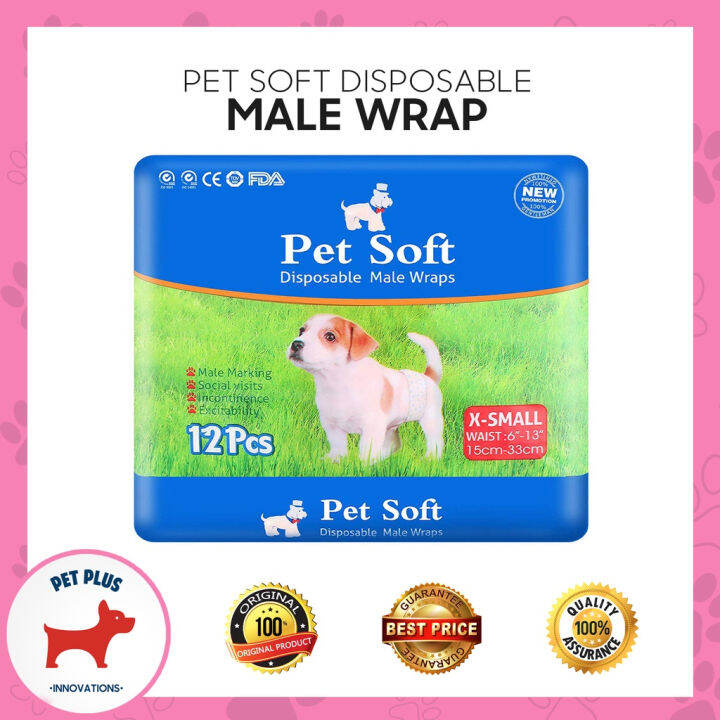 PETPLUS PETSOFT Disposable Male Dog Diaper | Lazada PH