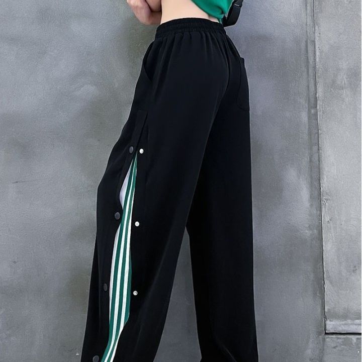 fashion-harajuku-loose-wide-leg-pants-women-high-waist-elastic-streetwear-sweatpants-summer-vintage-lace-up-bf-straight-trousers