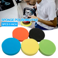 4/5 PCS Car Polishing Buffing Pad 125mm 5 Inch Car Foam Drill Polishing Pad Sponge Wheel Kit Power Tool Car Polisher Accessories Adhesives Tape