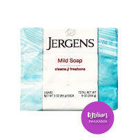 Jergens Mild Soap Bars 3 oz 85g, 3 Bars,  เจอร์เกนส์  เจอเก้น สบู่ก้อน ออริจินัล 85กรัม แพค 3 อเมริกา