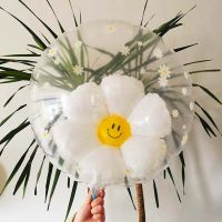 Transparent Bubble Daisy Helium Balloons Sunflower Plumeria Rubra Ballon Wedding Decoration Birthday Party Kids Toys Baby Shower Balloons