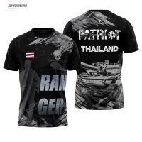 เสื้อกีฬา เสื้อออกกำลังกาย เสื้อวิ่ง tFactory เสื้อ Army เสื้อทหาร เสื้อ Ranger Thailand สีดำ