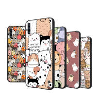 Black เคสโทรศัพท์ Compatible หรับ Samsung Galaxy Note Ultra S20 20 S10 S10E 10 9 8 FE Lite Plus ปก SC-37 Cute animals