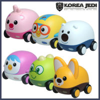 Pororo And Friends - Melody Mini Car ชุด3ชิ้น/2ประเภท (Pororo, Loopy, Poby), (Crong, Eddy, Petty) เสียงหน้าสัมผัส (เกาหลี),เกียร์แรงเสียดทาน,รถของเล่นเบาสำหรับเด็ก