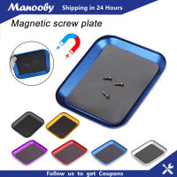 Manooby ถาดสกรูแม่เหล็ก,ตัวจัดระเบียบสกรูยึดจานอลูมิเนียมขนาดเล็กสำหรับซ่อมโทรศัพท์