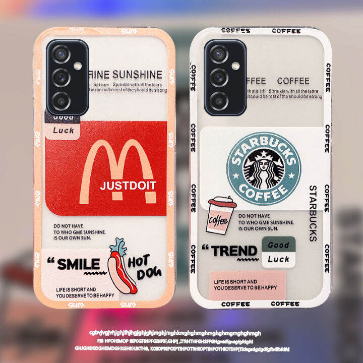 ใหม่เคสโทรศัพท์สำหรับ-samsung-galaxy-m14ฝาหลังลายการ์ตูนรูปแฮมเบอร์เกอร์กาแฟนิ่ม-tpu-แฟชั่นกันกระแทกฝาครอบโทรศัพท์-samsung-m14