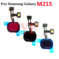 Asal Samsung Galaxy M21S M21 M215F F415F Touch ID วาล์วแรงดันยาง Jari สายปุ่มโฮมโค้ง