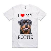 Simple Shortsleeved Cotton Tshirt I Love My Rottie T Shirt Rotweiler Rotty Doggo Dog Puppy Tee T Shirt Men