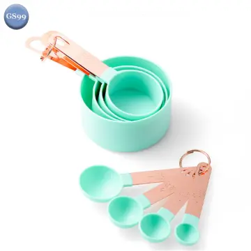 8pcs Golden Metal Measuring Cups and Spoons Set - Perfect for Baking, Tea,  and Coffee - Accurate and Durable Measuring Tools