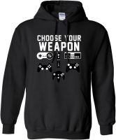 City Shirts Choose Your Weapon Gaming Console Gamer Funny DT Sweatshirt Hoodie