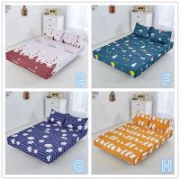 【MECEROCK】Cadar Bedsheet Cartoon printing Christmas pattern fitted sheet set Xmas bedding set