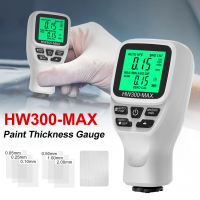 VOVA HW300-MAX ที่วัดความหนาของสี0-2000um เครื่องวัดความหนาของการเคลือบผิวจอแสดงผลขนาดใหญ่รถโลหะเครื่องวัดความหนาของสีใช้แบตเตอรี่