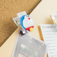 10pcs doraemon Push Pins with Clips Pushpins Tacks Thumbtacks, Creative Paper Clips with Pins for Cork Boards Notes Photos Wall