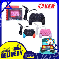 จอยเกมส์ จอยคอมพิวเตอร์ OKER G9 JOYSTICK WIRED GAMEPAD G9 PC/Android TV/Media box/PS3 รับประกัน 6 เดือน