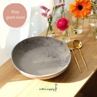 Giant ray low bowl เซรามิก ชาม เตี้ย ไซส์ใหญ่จุได้เยอะ อาหาร ผัก ผลไม้ เข้าไมโครเวฟ เครื่องล้างจาน ได้