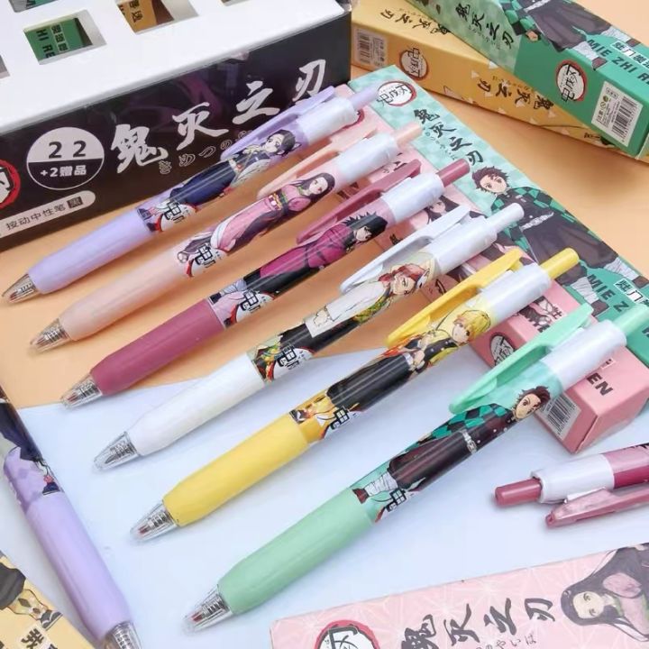 24-pcslot-demon-slayer-blind-box-gel-pen-cute-0-5-mm-black-ink-neutral-pens-promotional-gift-office-school-supplies