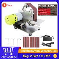 Mini Belt Sander Electric Sanding Polishing Grinding Machine 7 Variable Speed with 10 Sanding Belts for Polishing Wood Acrylic