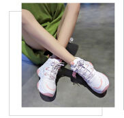 GIÀY SNEAKER TRẮNG HỒNG ĐEN VÀNG NỮ CỔ CAO PHONG CÁCH THỂ THAO
