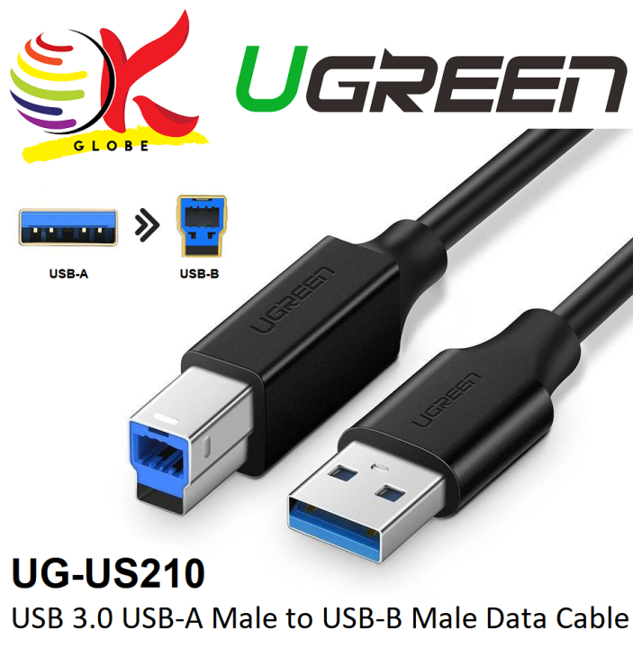 UGREEN USB 3.0 USB-A MALE TO BM USB-B MALE DATA CABLE, USB 3.0 TYPE-A ...