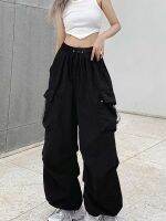 【CC】▫✈☸  Drawstring Pants 2023 Streetwear Loose Wide Leg Straight Trousers Female Fashion Oversize Sweatpants