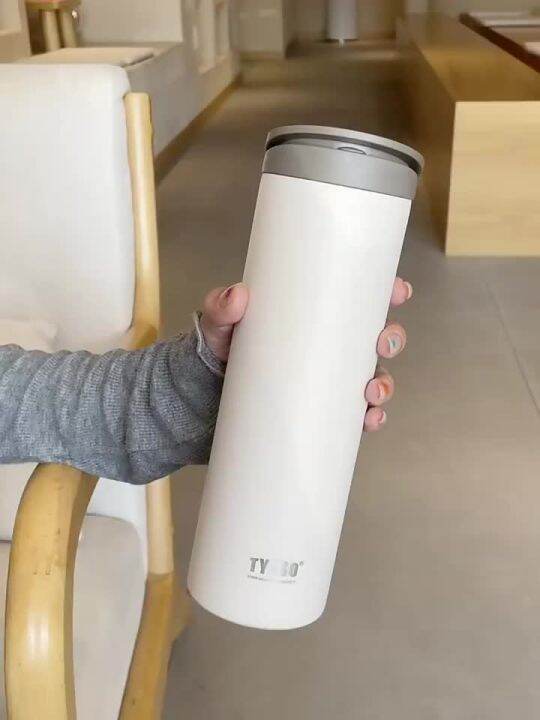 360ml/500ml Double Stainless Steel Coffee Mug With Lock Leak-Proof Fashion Thermos  Mug Lady Vacuum Flask Travel Tumbler