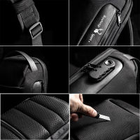 Xiaomi Youpin Mens Waterproof USB Oxford Crossbody Bag Anti-theft Shoulder Bag Multifunction Travel Messenger Chest Pack Male