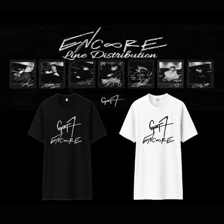 พร้อมส่งเสื้อ-got7-e-n-c-o-r-e-ราคาพิเศษ-คอกลมสีดำ-ขาว-cotton100-s-4xlเสื้อยืด-เสื้อเบลาส์