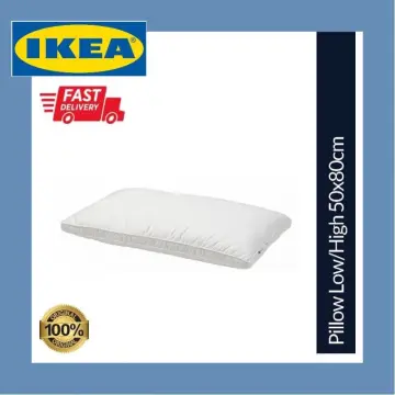 New Ikea VILDKORN White 100% Polyester Low Softer Duck & Feather Pillow 50x80cm