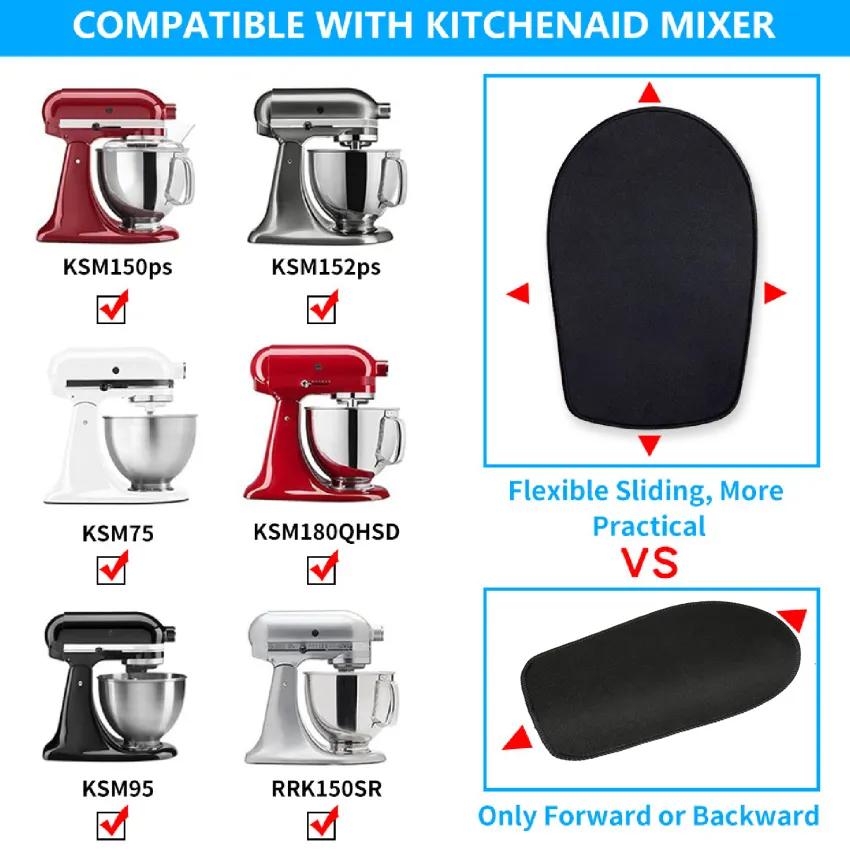 Mixer Sliding Mat for KitchenAid Stand Mixer, Kitchen Appliance Slide Mats  Pad Mixer Mover Mixer Slider for KitchenAid 4.5-5 Qt Tilt-Head Stand Mixer, KitchenAid  Artisan Tilt-Head Mixer ( 1 Pack) 