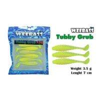 WEEBASS เหยื่อยาง - รุ่น TUBBY GRUB แบบแพ็ค 6 ชิ้น/ซอง เหยื่อปลอม หนอนยาง