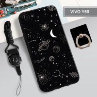 คลุมทั้งหมดเคสโทรศัพท์เคสสำหรับ VIVO แบบนุ่ม Y69ฝามีที่ถือวงแหวนโทรศัพท์2022ป้องกันการตกป้องกันรอยขีดข่วนและเชือก