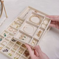 【hot】☄  Soft Jewelry Drawer Storage Display Tray Holder Earrings Organizer