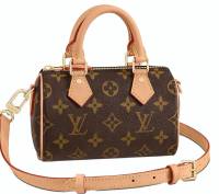 กระเป๋าถือ Louis Vuitton NANO SPEEDY แท้100% กระเป๋าสะพาย LV กระเป๋าถือ คลาสสิก