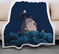 Anime Toro 3D print fashion sofa bed blanket warm Sherpa fleece blanket