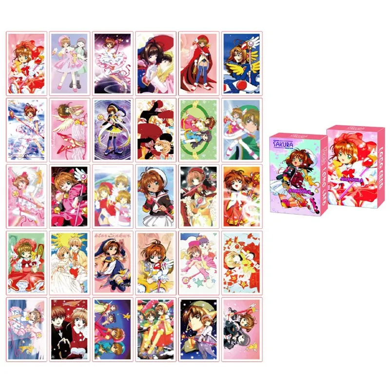 DraggmePartty 30Pcs Anime Genshin Impact Sword Art Online Jujutsu Kaisen  Cardcaptor Sakura Photocard My Hero Academia Lomo Card 